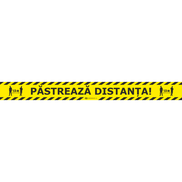 Patreaza Distanta - Autocolant Podea