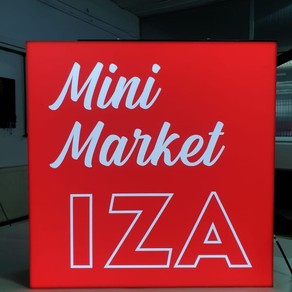 Casetă luminoasă cu 2 fețe - MiniMarket